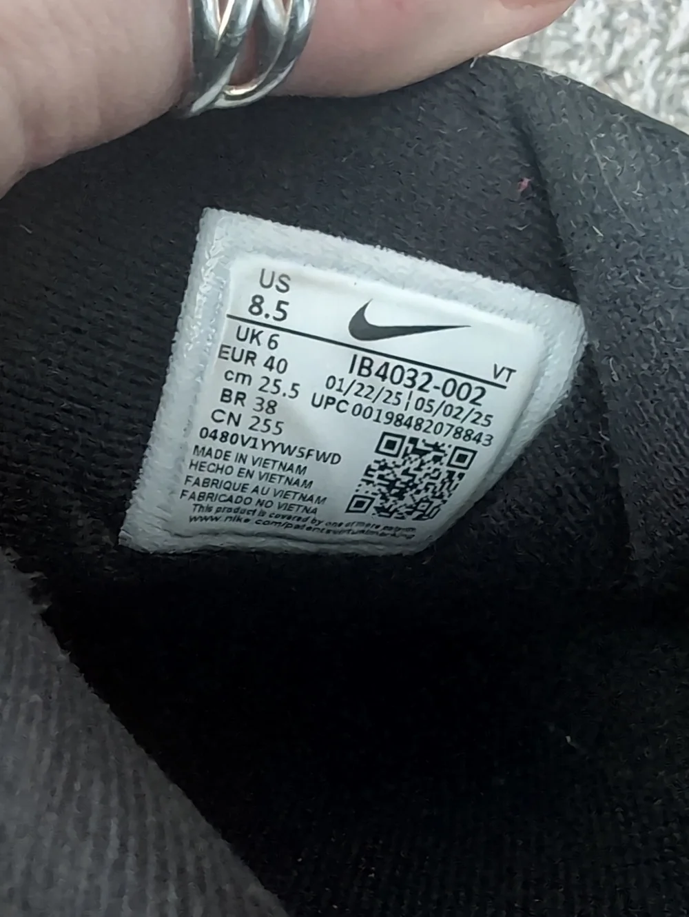 Nike Women's Black and White Running Shoes